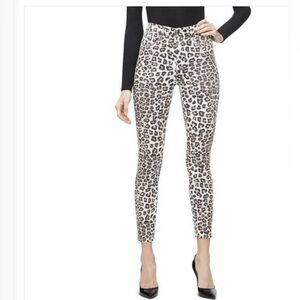 Good American Good Waist Crop Jeans Snow Leopard jeans